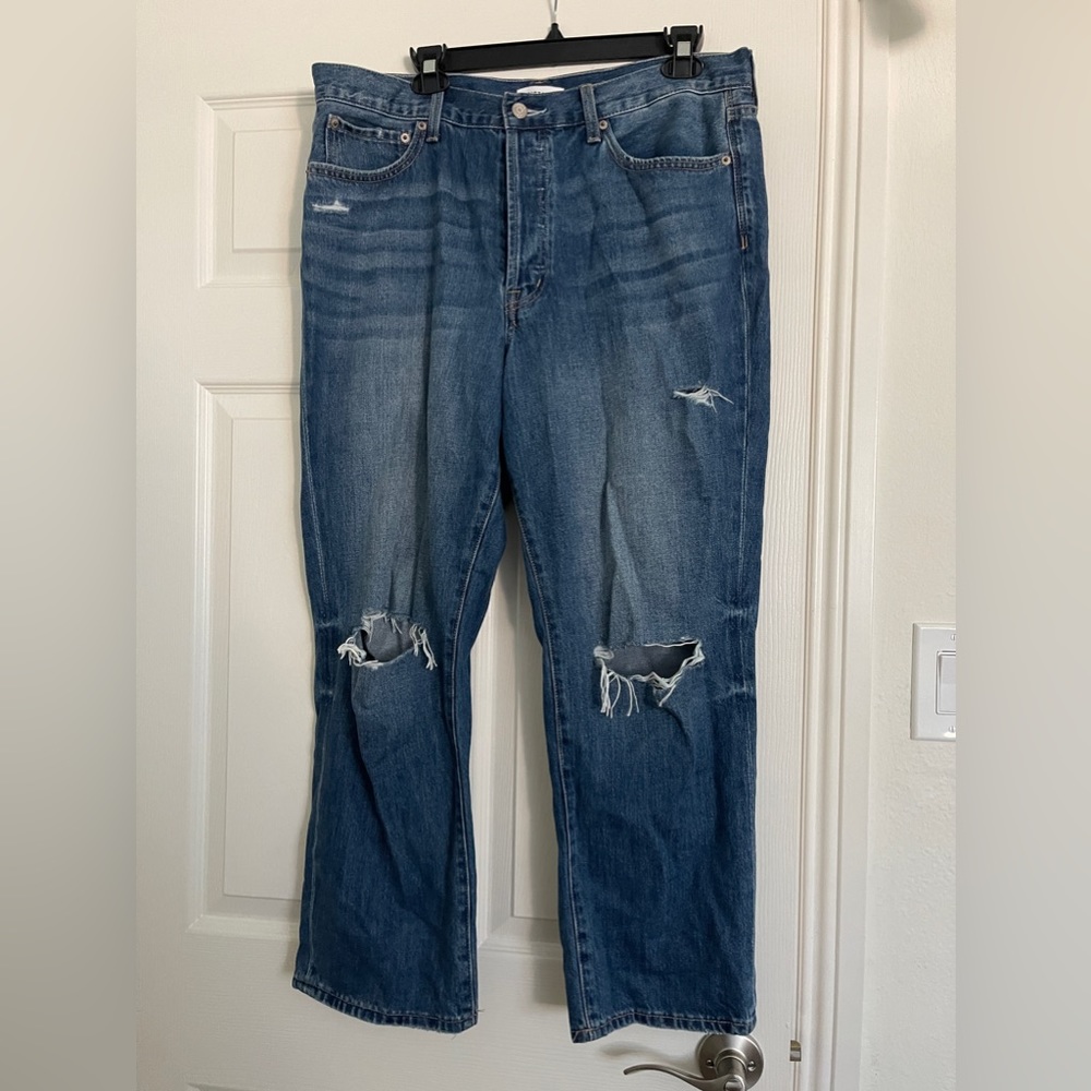 PISTOLA dark wash wide leg denim